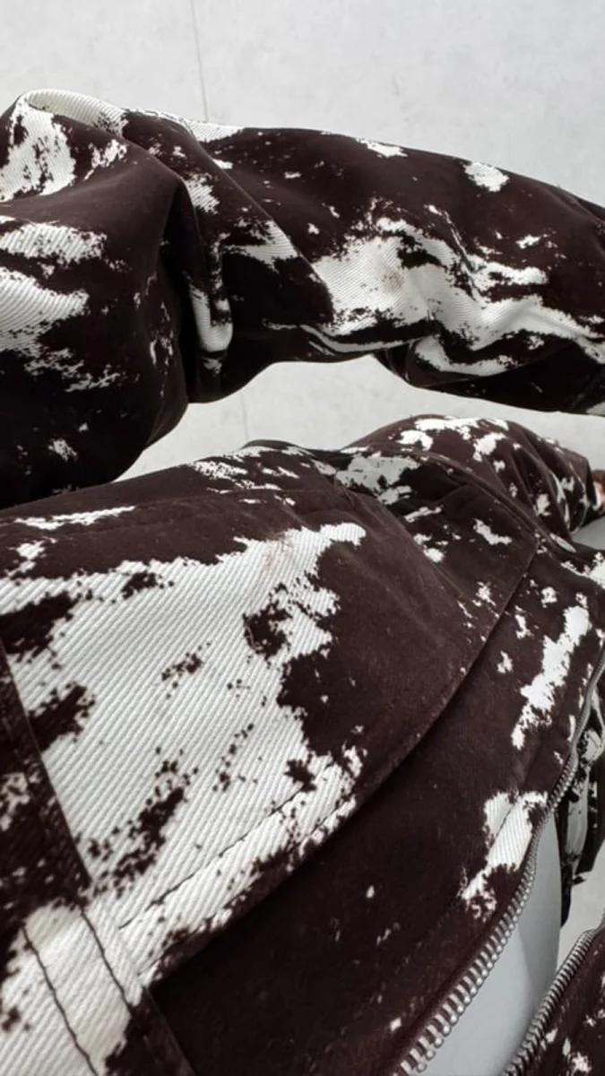 Hayvan Desenli Denim Takım