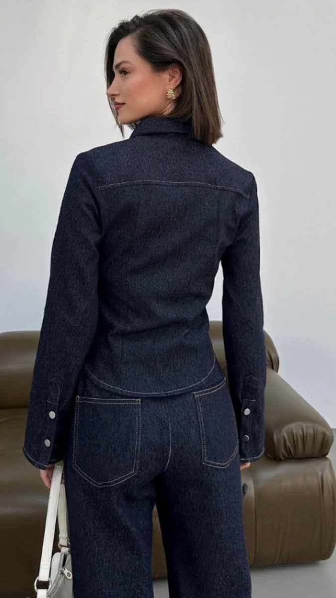 Denim Gömlek Jean Takım