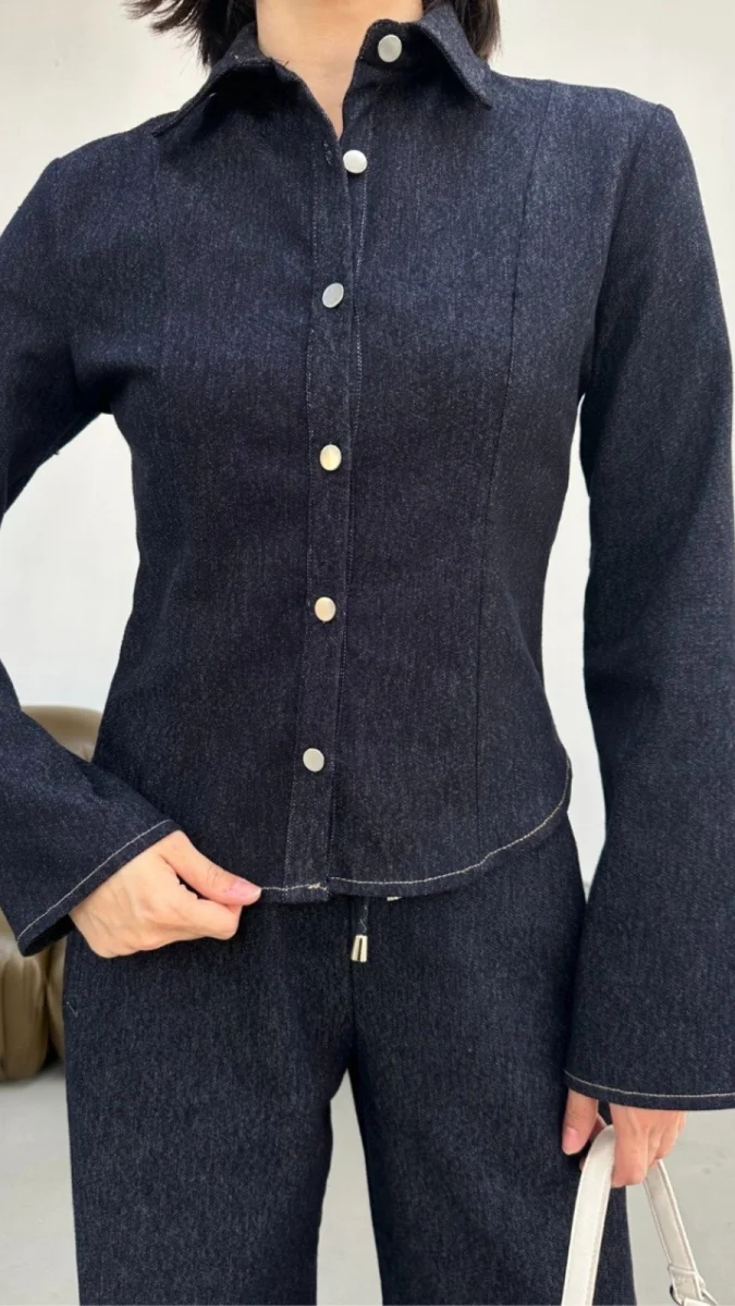 Denim Gömlek Jean Takım