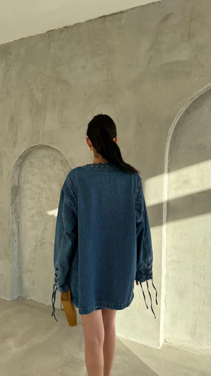 Denim Ceket Etek Takım