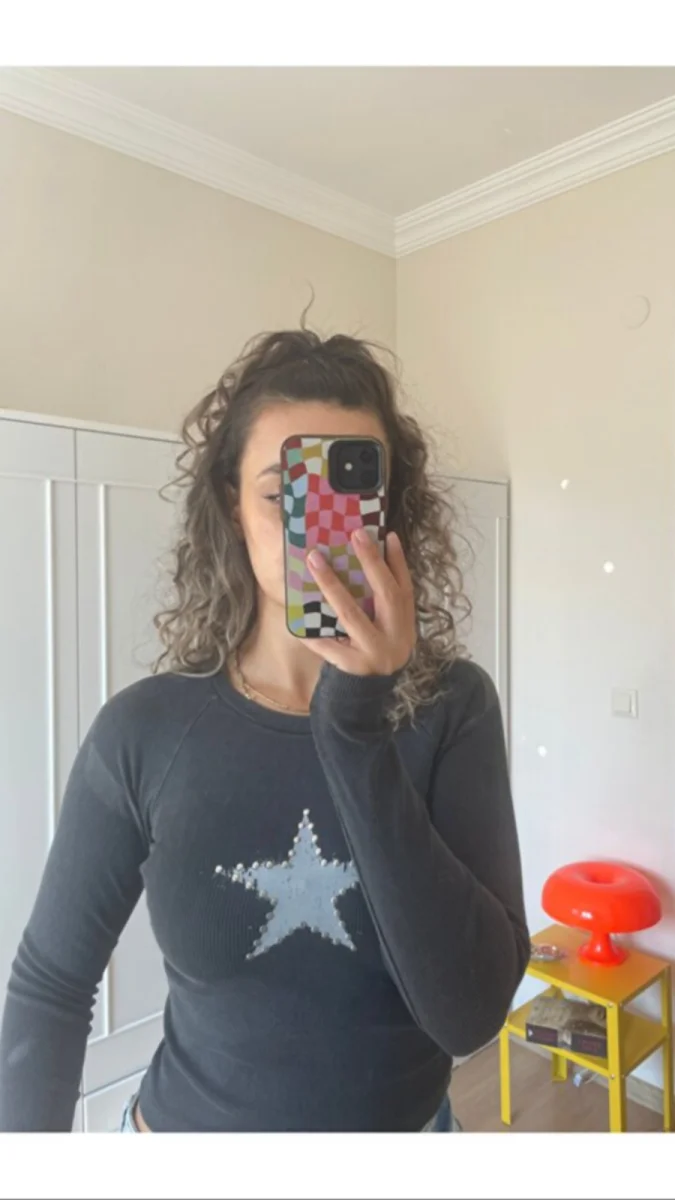 Kadın Fitilli Yıldız Zımba detaylı Body